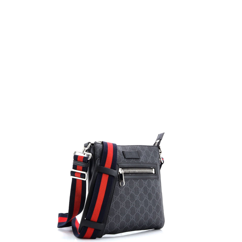 Web Strap Front Zip Messenger Bag Gg