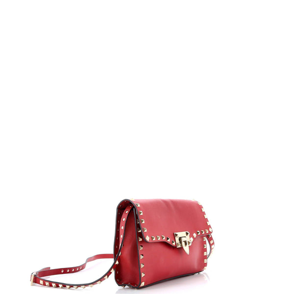 Rockstud Flip Lock Flap Bag Leather