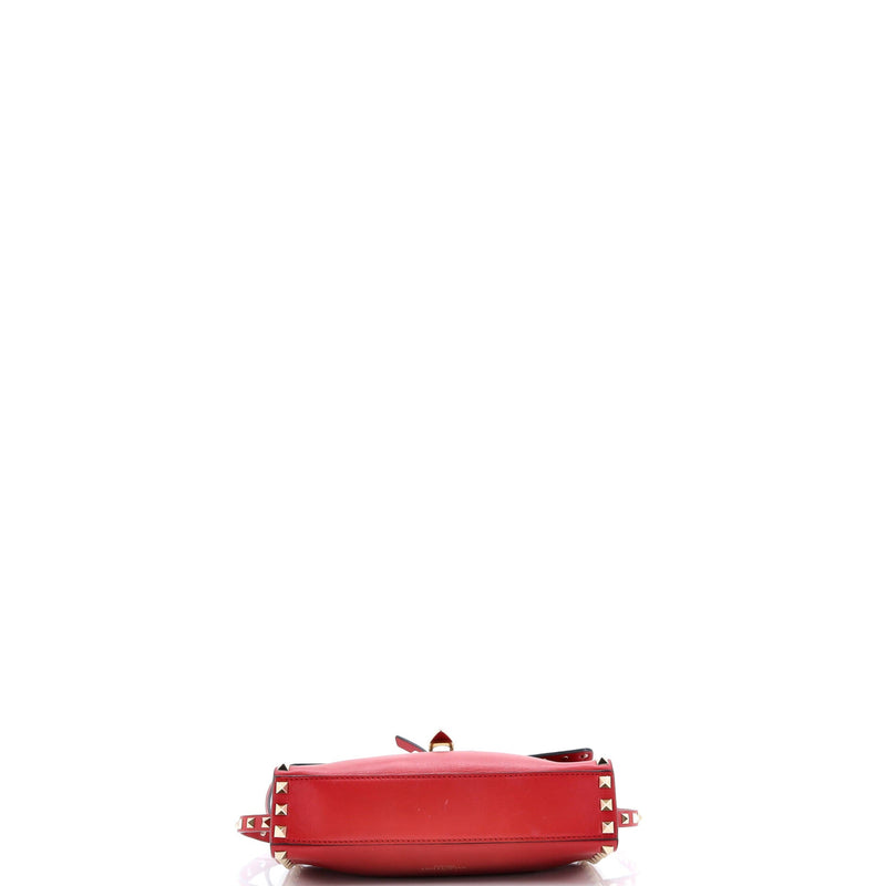 Rockstud Flip Lock Flap Bag Leather