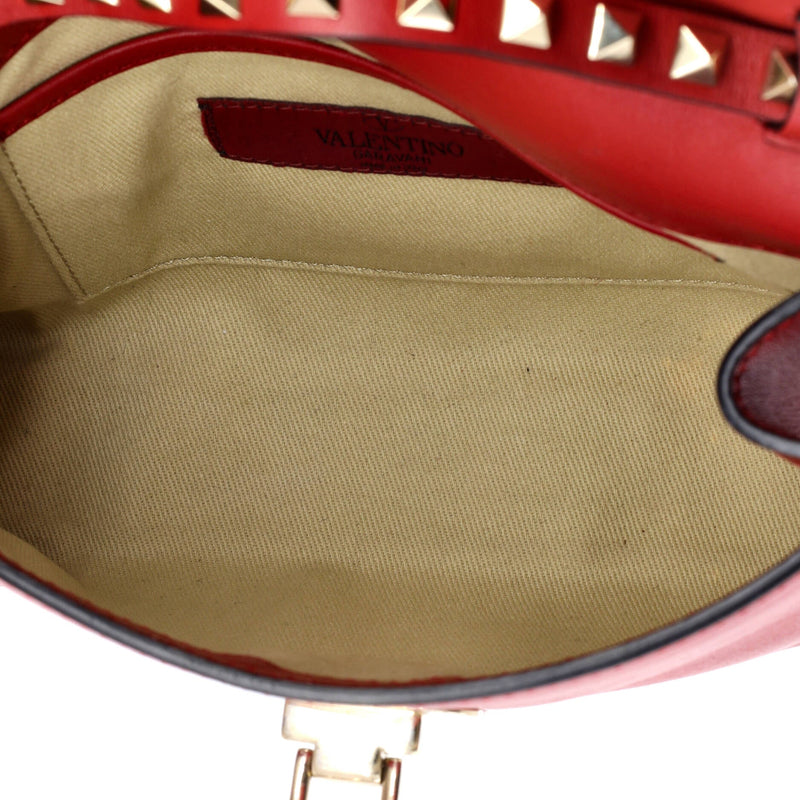 Rockstud Flip Lock Flap Bag Leather