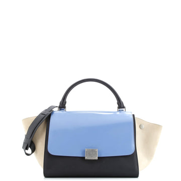 Trapeze Bag Leather With Patent Small