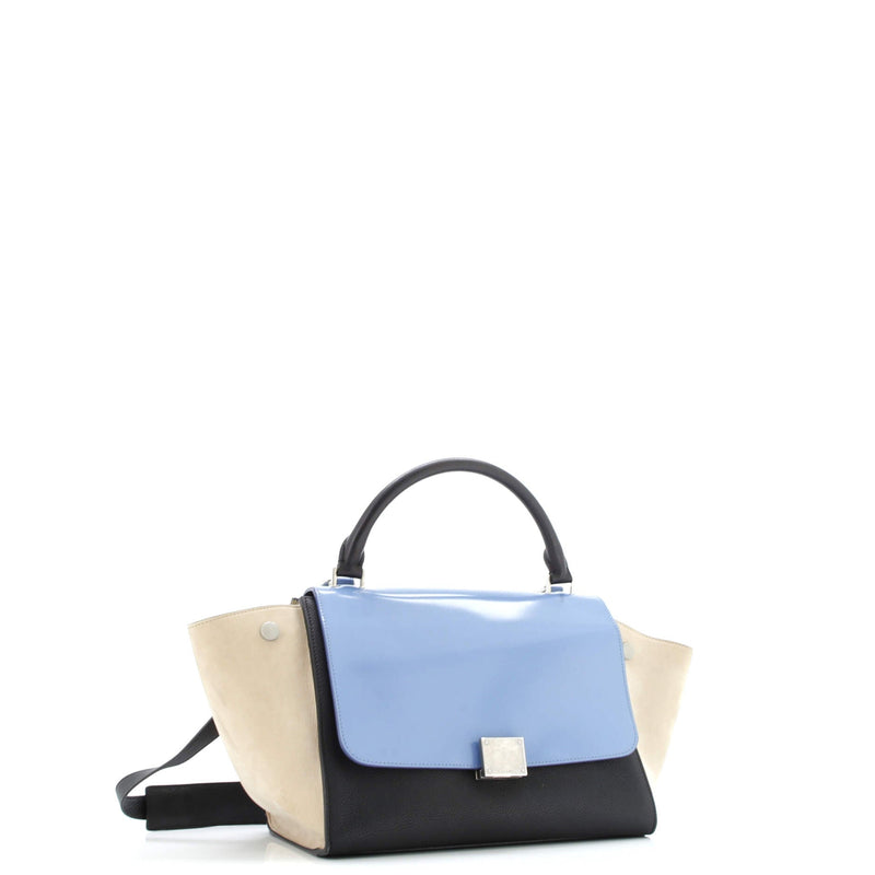 Trapeze Bag Leather With Patent Small