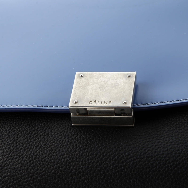 Trapeze Bag Leather With Patent Small