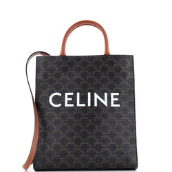 Vertical Cabas Tote Triomphe Coated