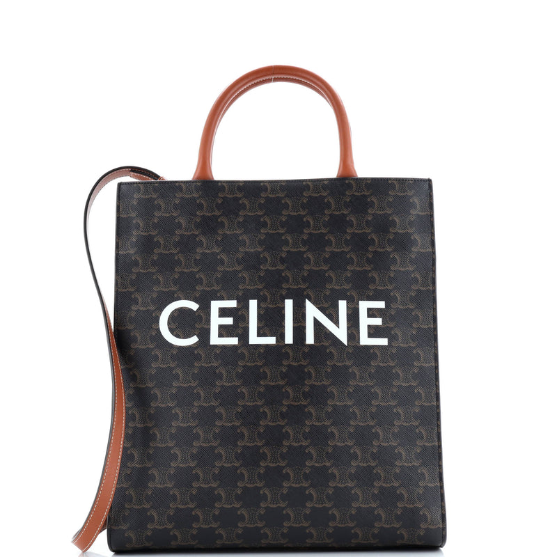Vertical Cabas Tote Triomphe Coated