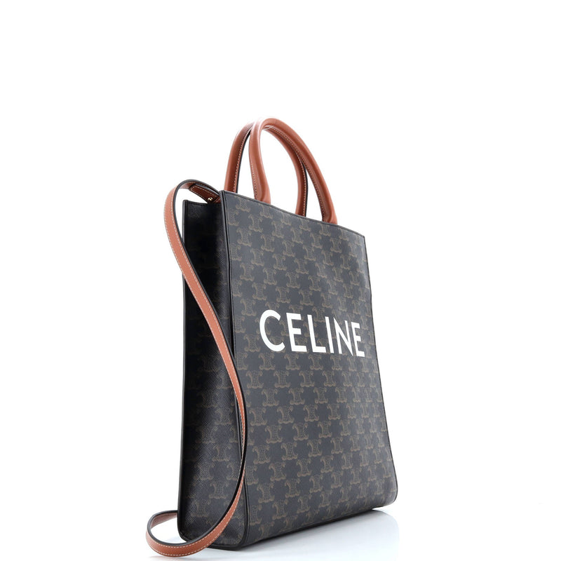 Vertical Cabas Tote Triomphe Coated