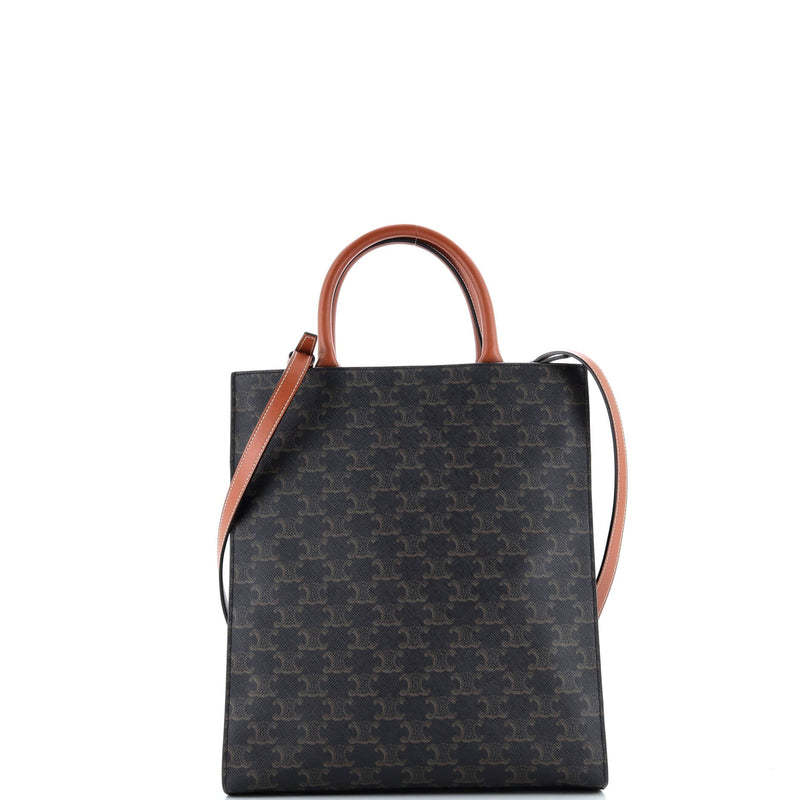 Vertical Cabas Tote Triomphe Coated