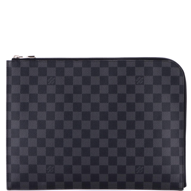Zip Around Pochette Jour Damier Graphite