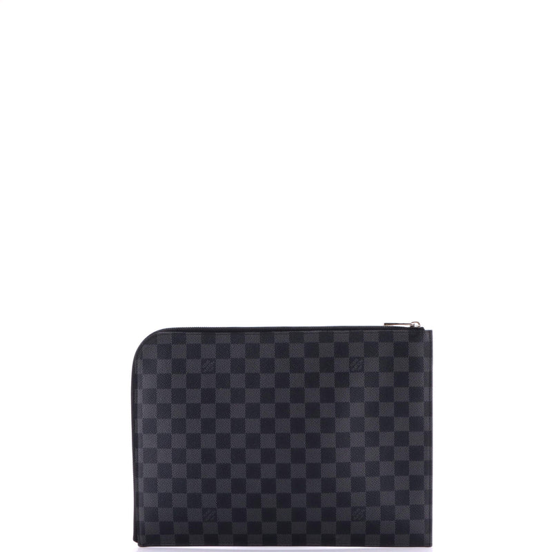 Zip Around Pochette Jour Damier Graphite