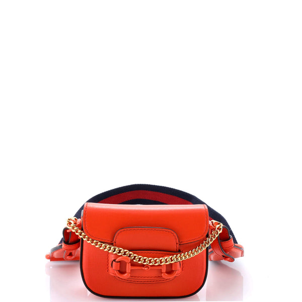 Horsebit Shoulder Bag Leather Super Mini