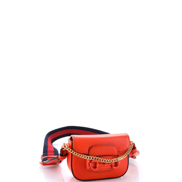 Horsebit Shoulder Bag Leather Super Mini