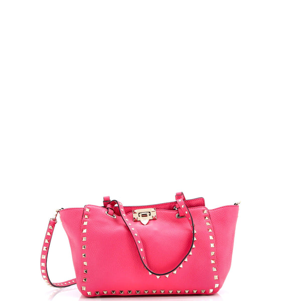Rockstud Tote Pebbled Leather Small