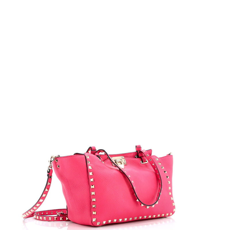 Rockstud Tote Pebbled Leather Small