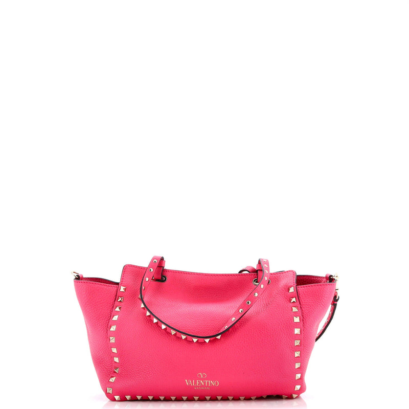 Rockstud Tote Pebbled Leather Small