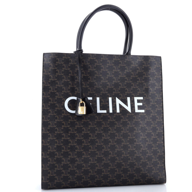 Vertical Cabas Tote Triomphe Coated