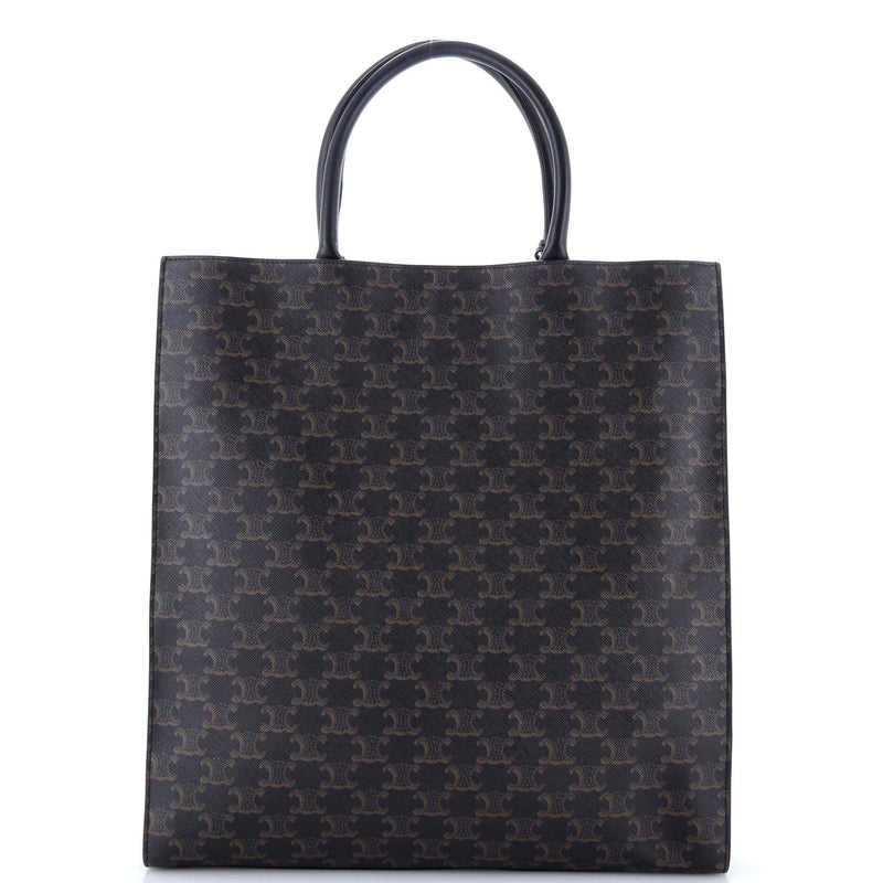 Vertical Cabas Tote Triomphe Coated