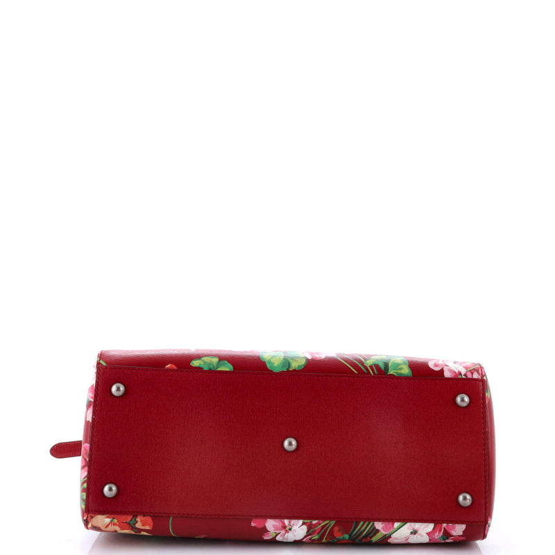 Bamboo Shopper Tote Blooms Print Leather