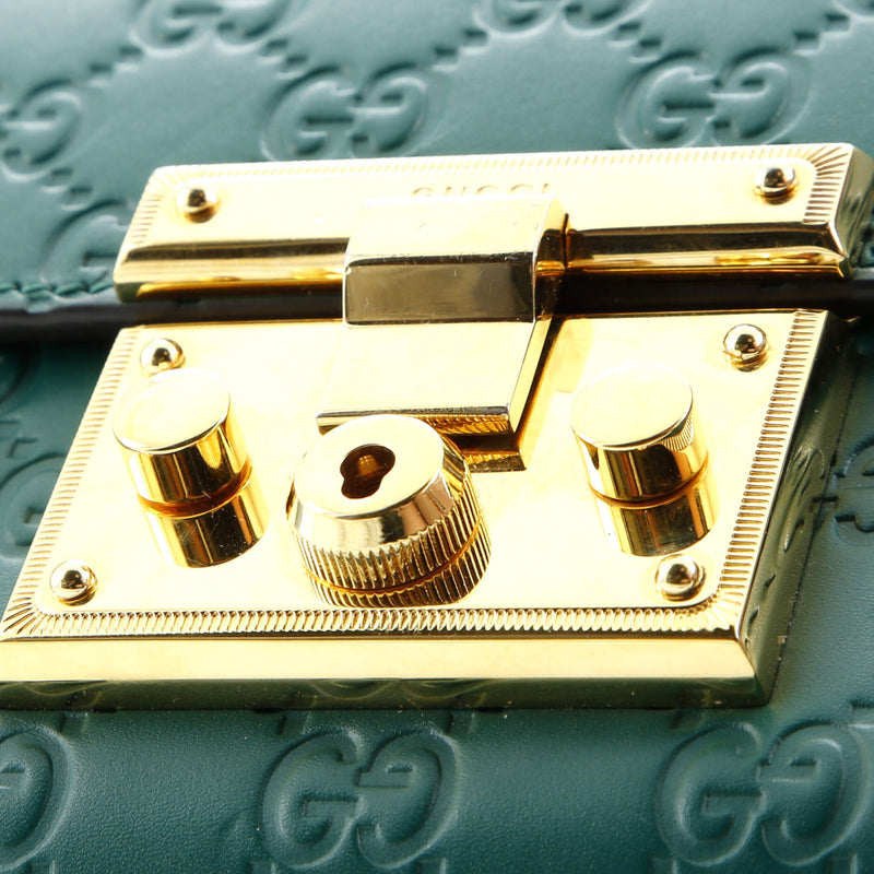 Padlock Shoulder Bag Guccissima Leather