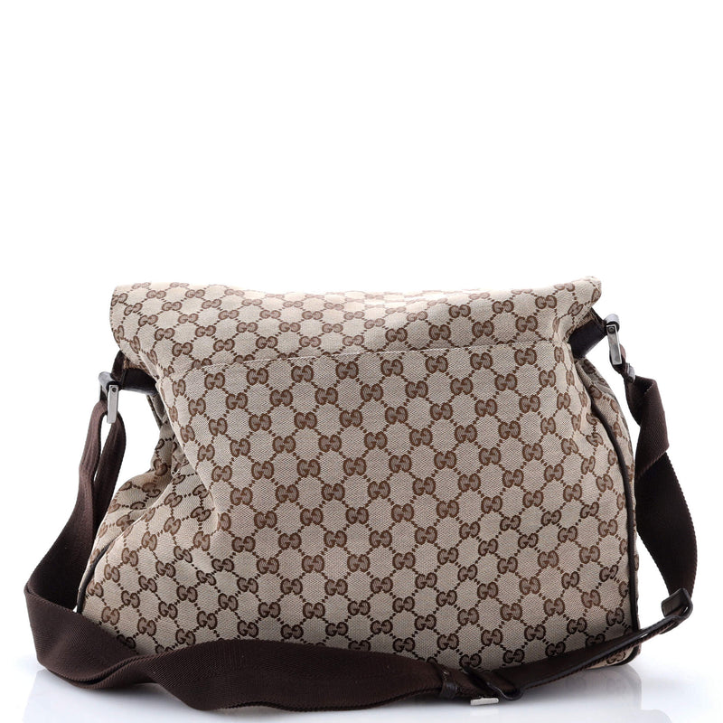 Flap Messenger Bag Gg Canvas Large