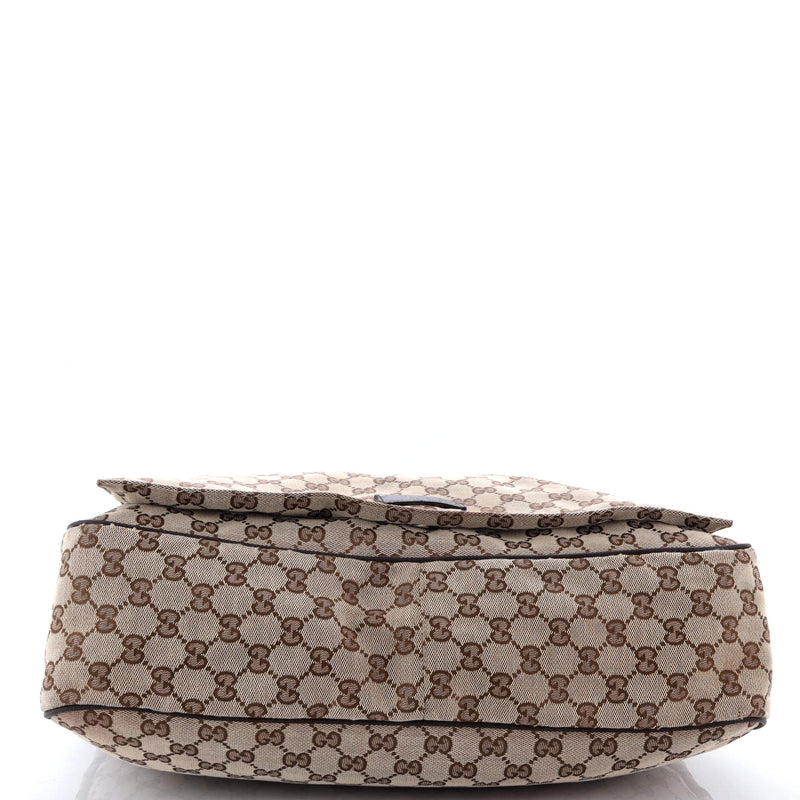 Flap Messenger Bag Gg Canvas Large