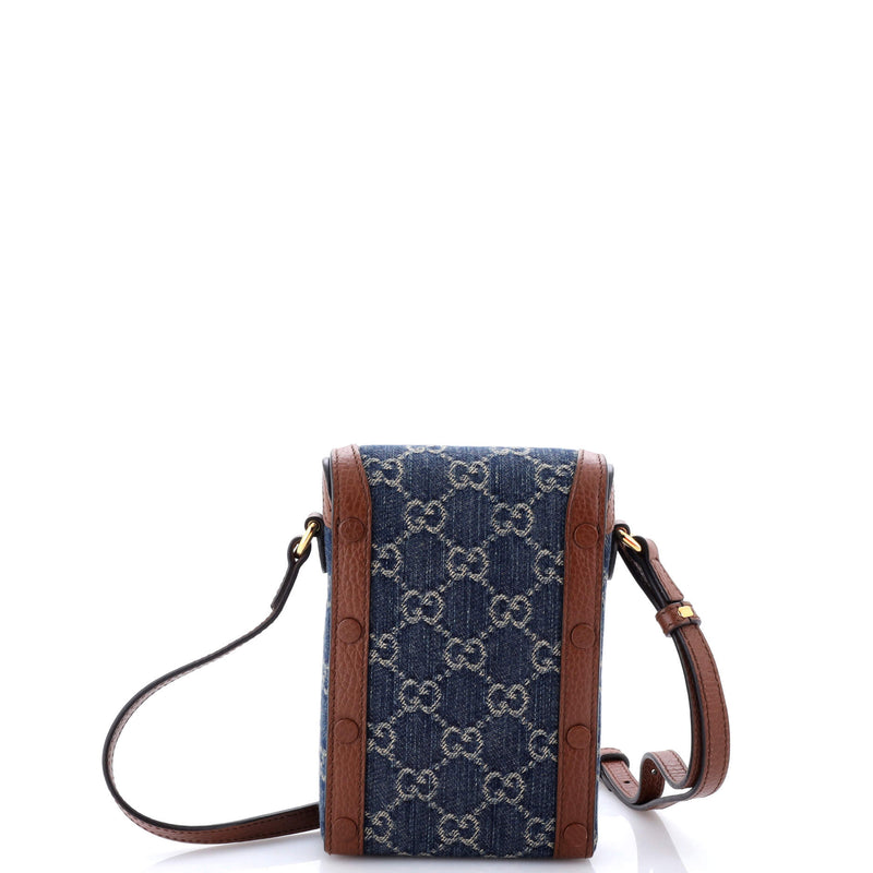 Horsebit Crossbody Bag Gg Denim Mini