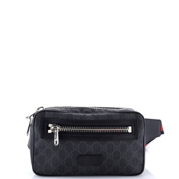 Soft Zip Belt Bag Gg Coated Canvas Small