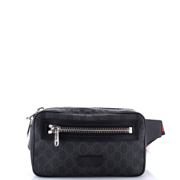 Soft Zip Belt Bag Gg Coated Canvas Small