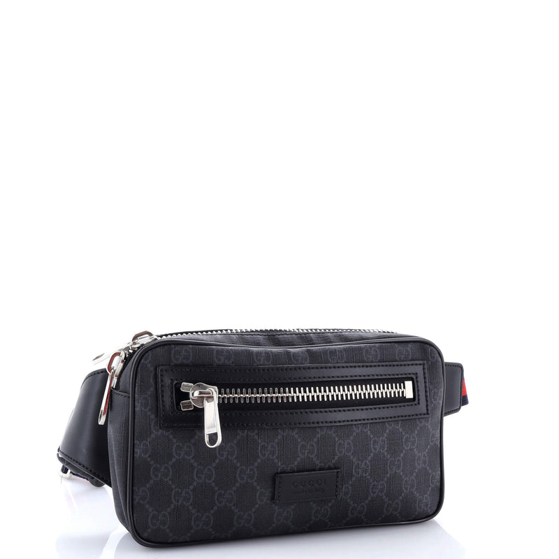 Soft Zip Belt Bag Gg Coated Canvas Small
