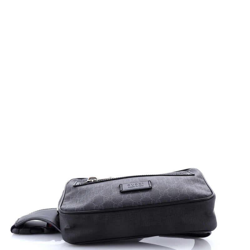 Soft Zip Belt Bag Gg Coated Canvas Small