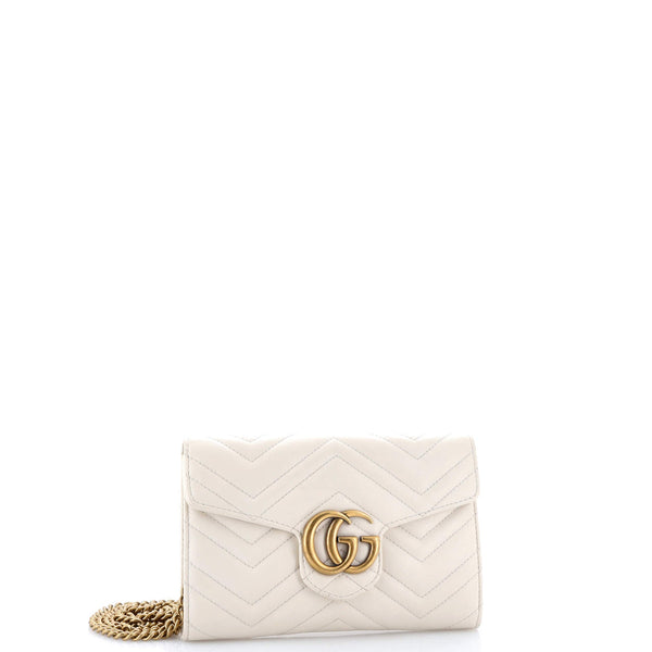 Gg Marmont Chain Wallet Matelasse