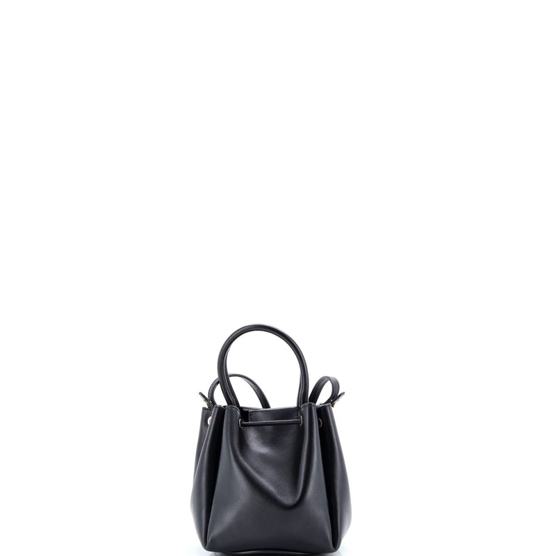 Tb Drawstring Bucket Bag Leather Mini