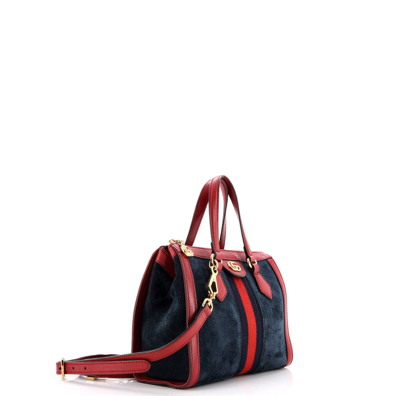 Ophidia Top Handle Tote Suede Small