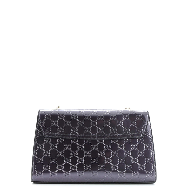 Emily Chain Flap Bag Guccissima Patent