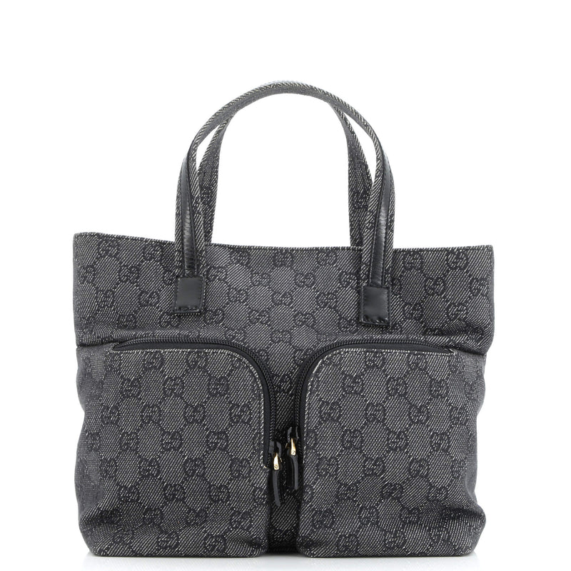 Double Pocket Tote Gg Canvas Small