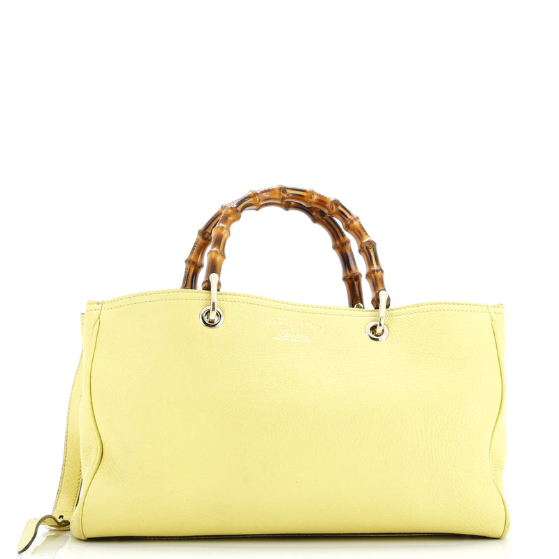 Bamboo Shopper Tote Leather Medium