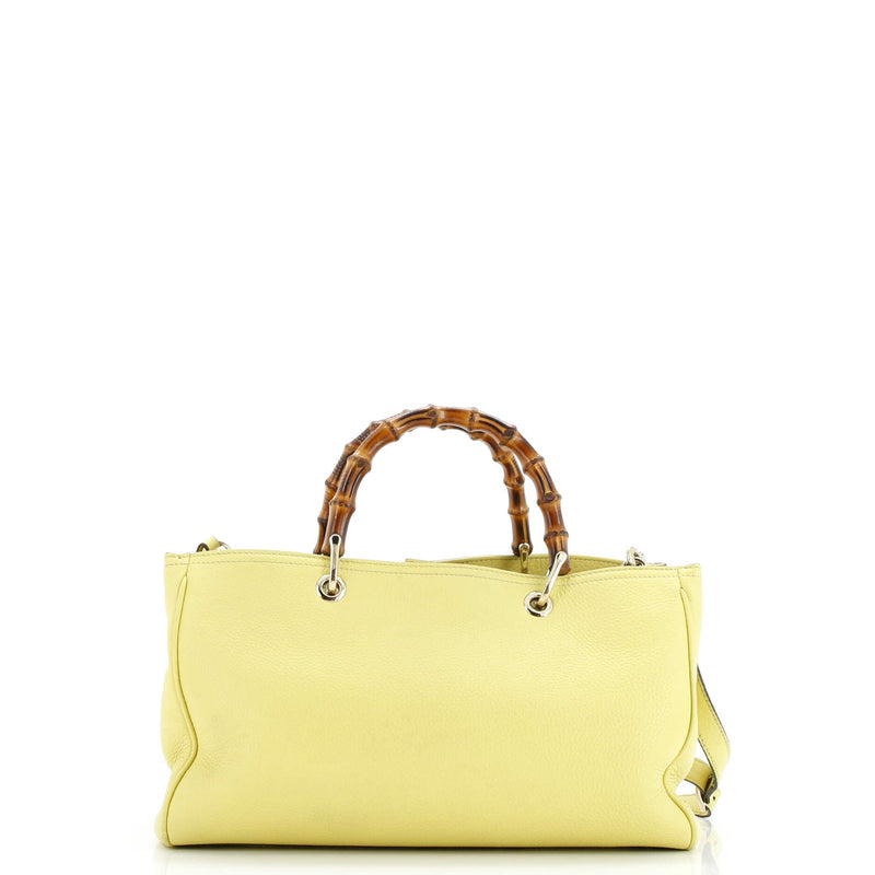 Bamboo Shopper Tote Leather Medium