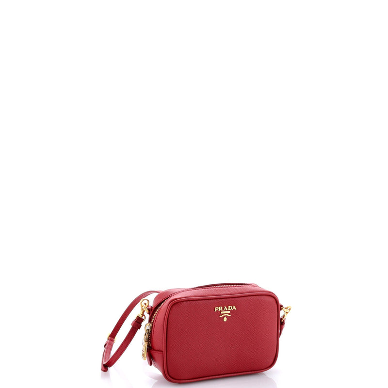 Zip Crossbody Bag Saffiano Leather Mini