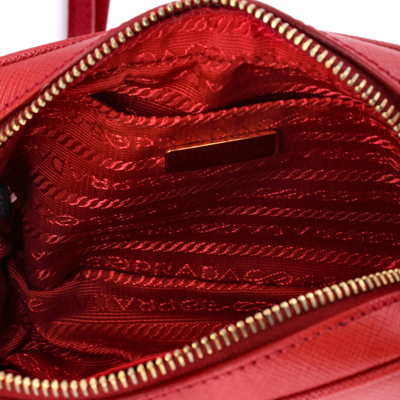 Zip Crossbody Bag Saffiano Leather Mini