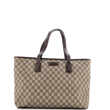 Plus Tote Gg Coated Canvas With Leather