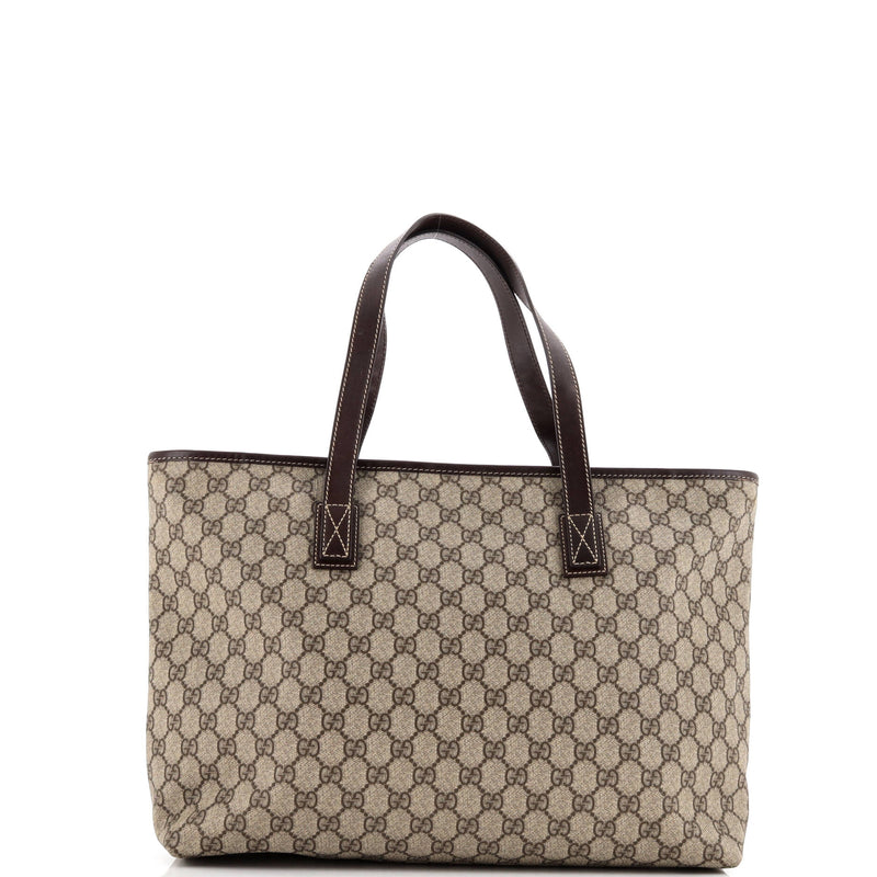 Plus Tote Gg Coated Canvas With Leather