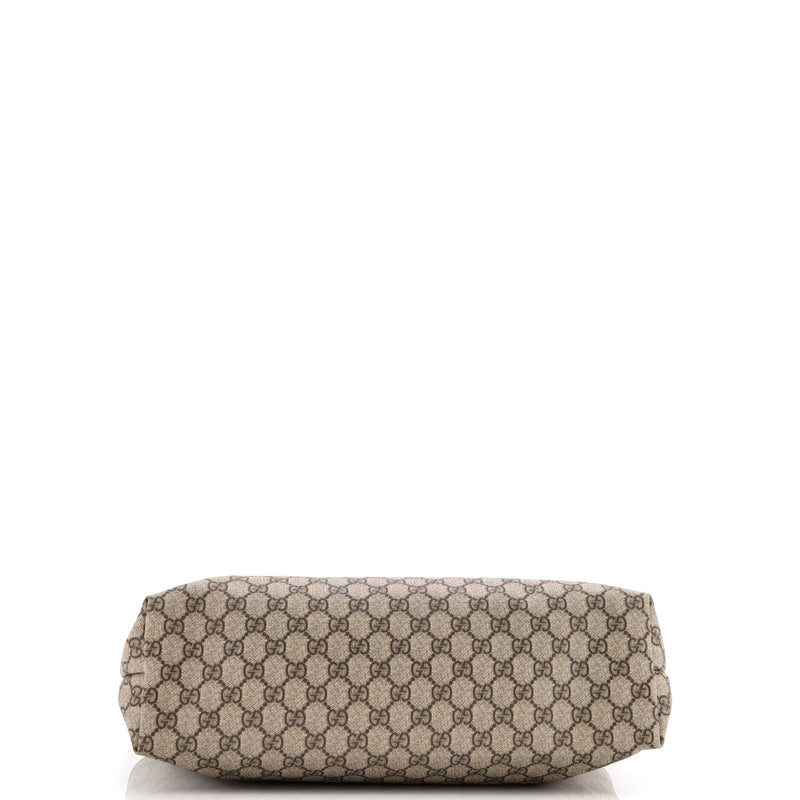 Plus Tote Gg Coated Canvas With Leather