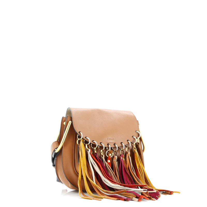 Multicolor Fringe Hudson Bag Leather