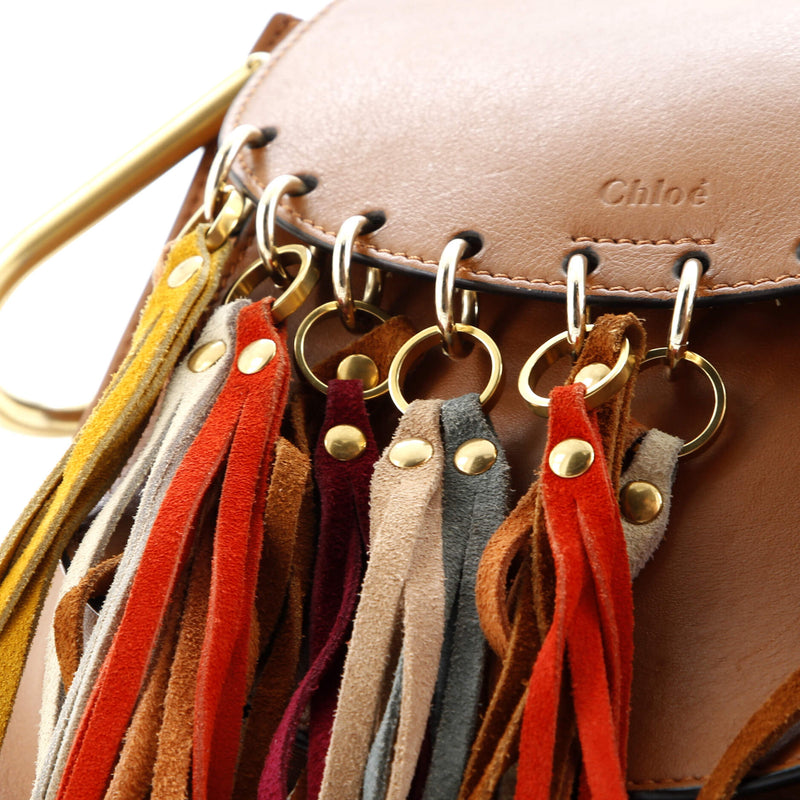 Multicolor Fringe Hudson Bag Leather