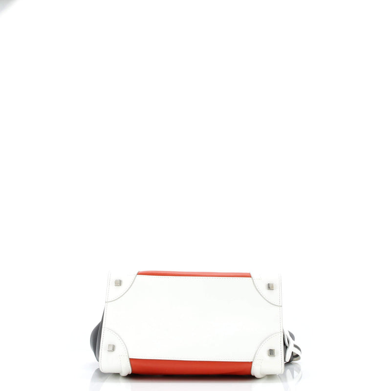 Tricolor Luggage Bag Leather Mini
