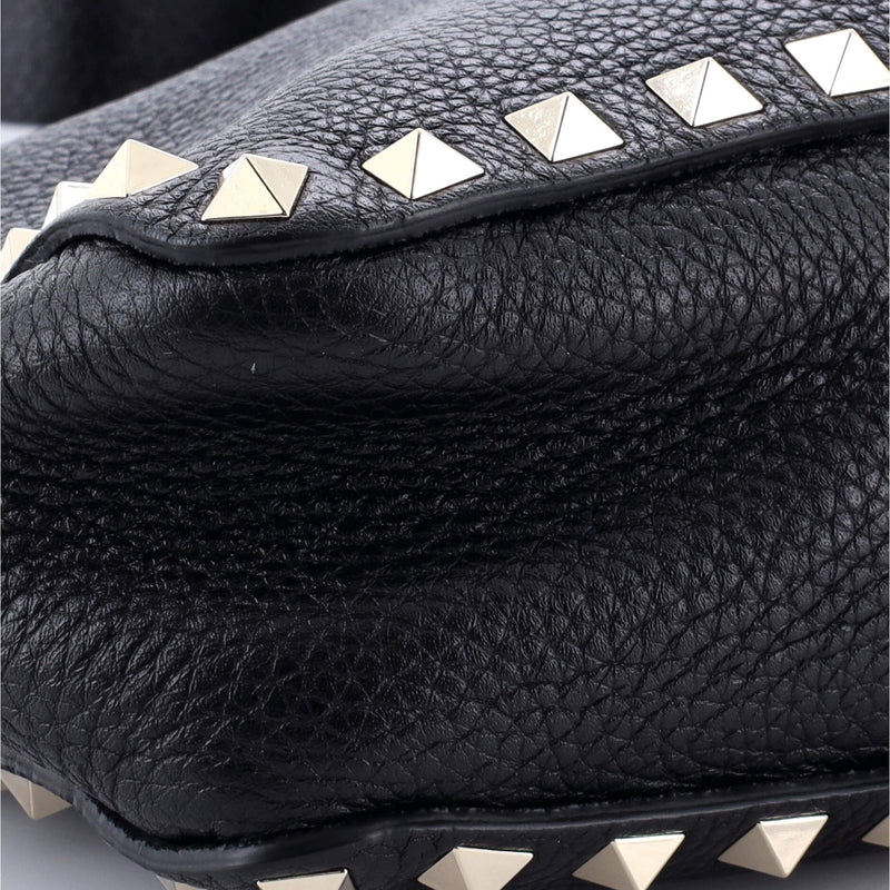 Rockstud Flip Lock Messenger Bag Leather