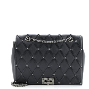 Rockstud Beehive Chain Flap Bag Quilted