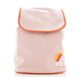 Les Cabanes Backpack Embroidered Toile
