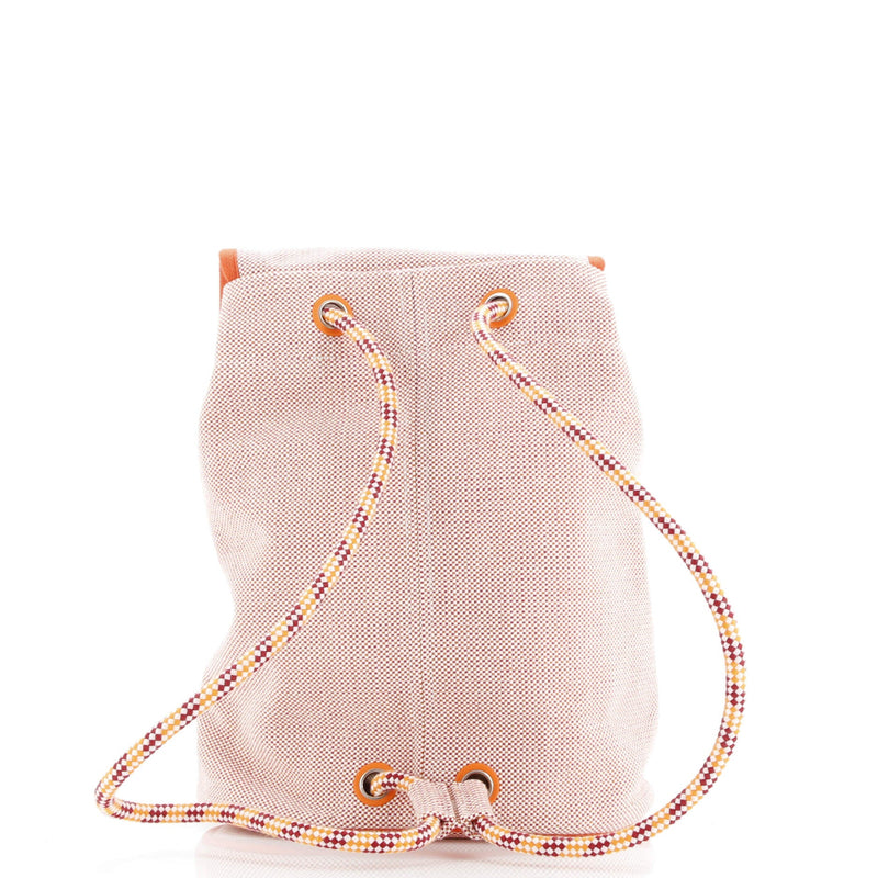 Les Cabanes Backpack Embroidered Toile