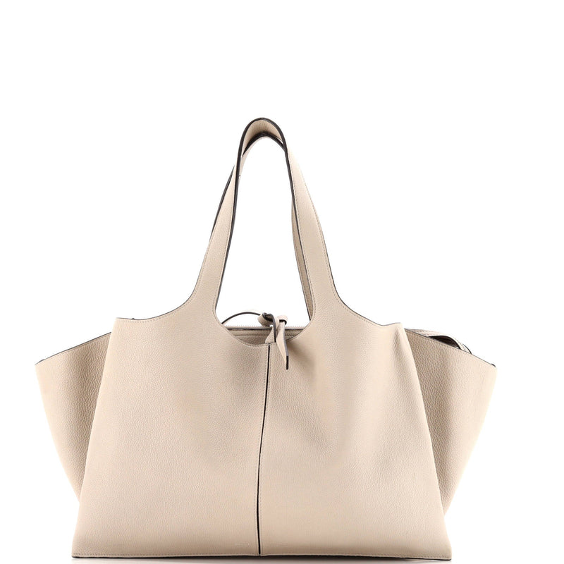 Tri-Fold Shoulder Bag Grained Calfskin