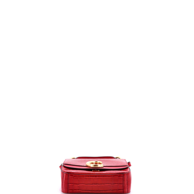 C Double Carry Bag Crocodile Embossed